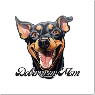 Doberman mom T-Shirt - Dog Lover Gift, Pet Parent Apparel Posters and Art